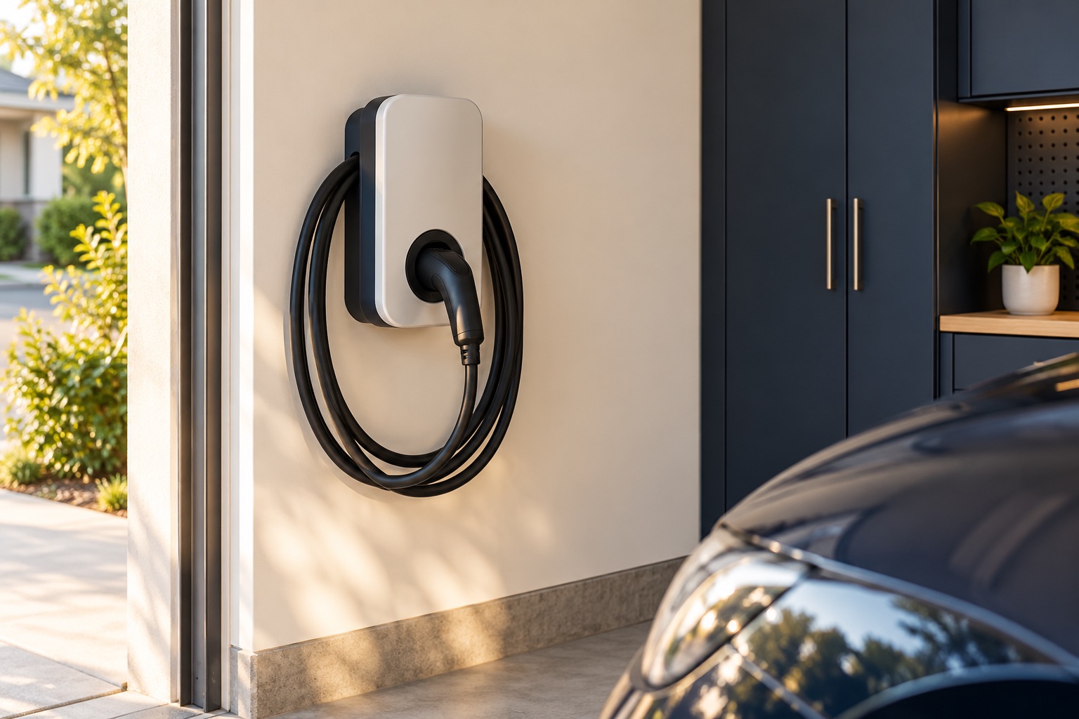 Illustrative home EV charging station